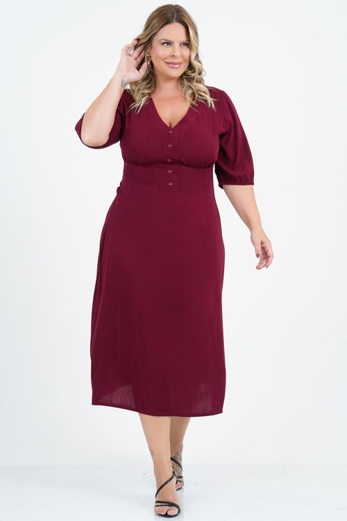Vestido Plus Size Presente Midi