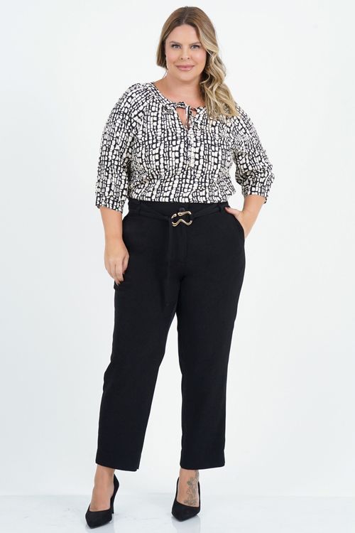 Blusa Plus Size Deleite Manga 3/4