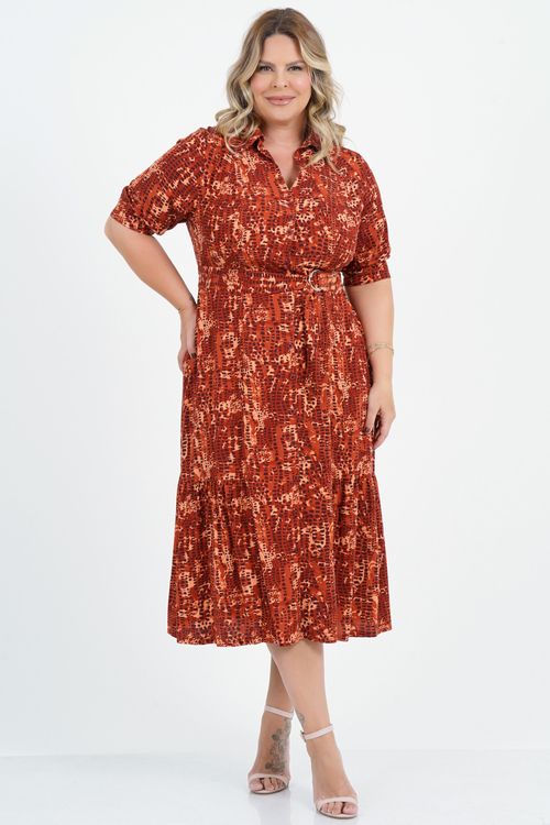Vestido Plus Size Quietação Midi