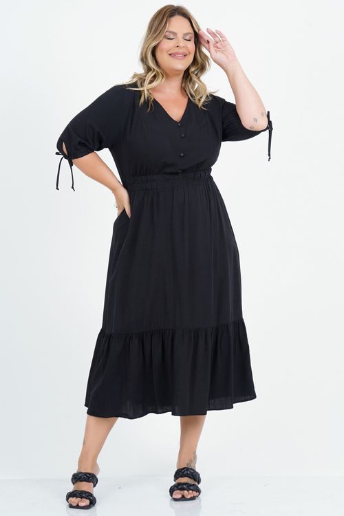 Vestido Plus Size Brandura Midi