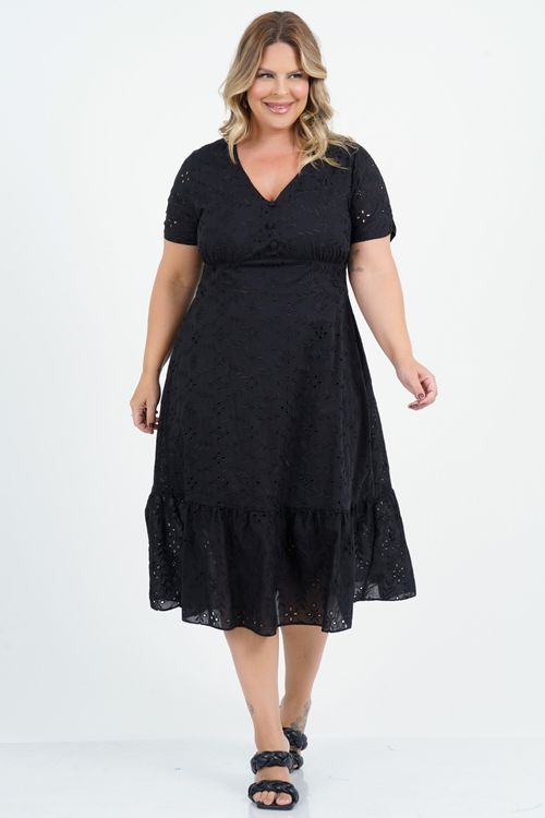 Vestido Plus Size Calor Midi Laise