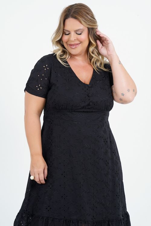 Vestido Plus Size Calor Midi Laise