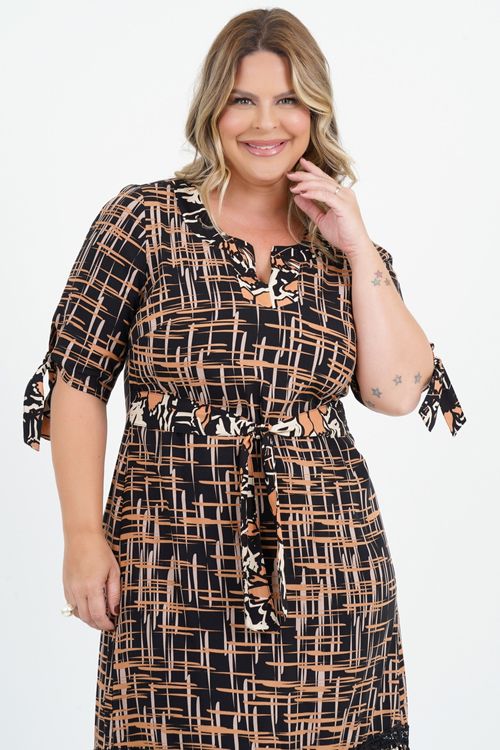 Vestido Plus Size Desintoxicar Midi