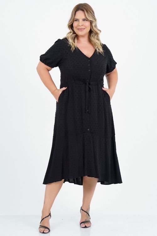 Vestido Pipoca Plus Size Namastê Midi