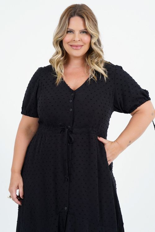 Vestido Pipoca Plus Size Namastê Midi