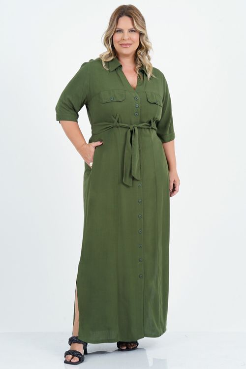 Vestido Plus Size Céu Longo
