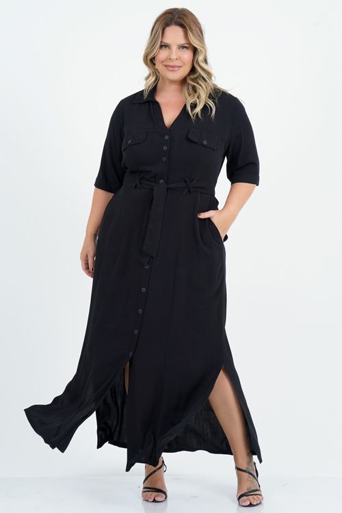 Vestido Plus Size Céu Longo
