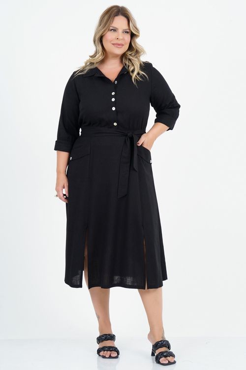 Vestido Plus Size Calmaria Midi