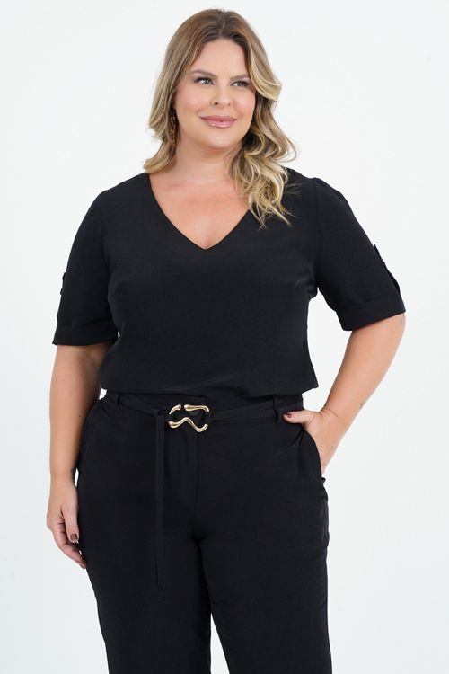 Blusa Plus Size Doçura Manga Curta