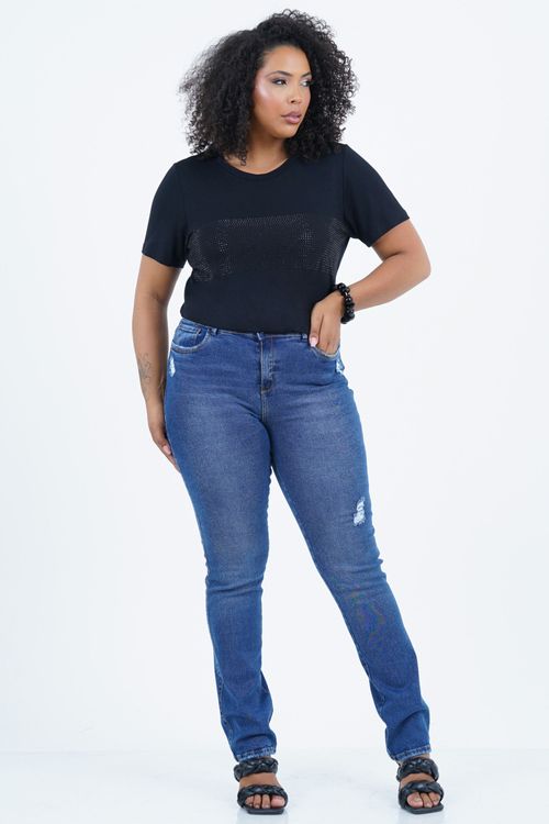 Blusa Plus Size Ohana Manga Curta