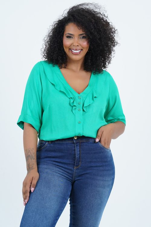 Blusa Plus Size Proteção Manga 3/4