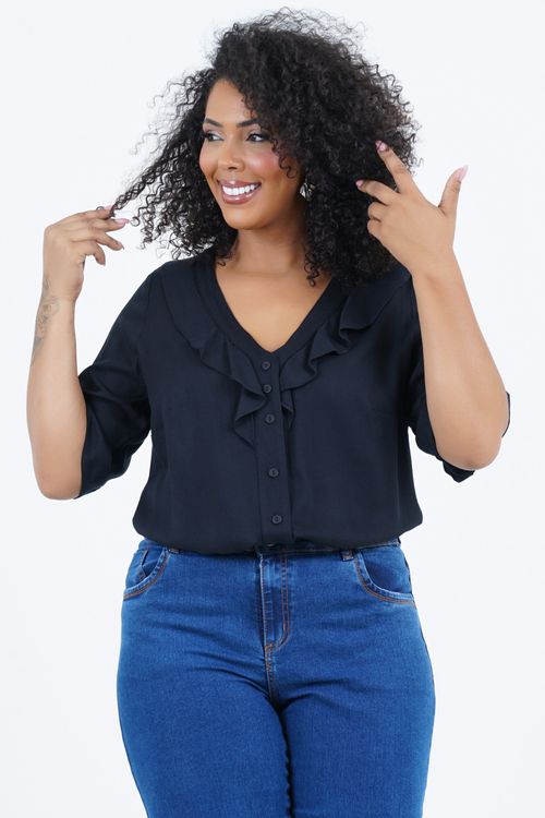 Blusa Plus Size Proteção Manga 3/4