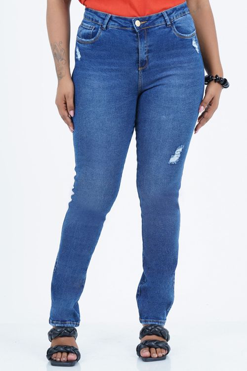 Calça Reta Plus Size Aceitação Jeans