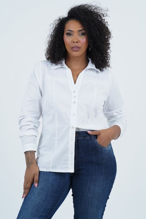 Camisa Plus Size Prioridade Manga Longa