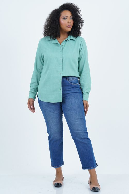 Camisa Plus Size Conciliação Manga Longa