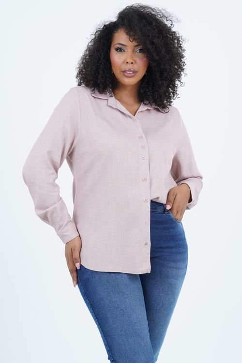 Camisa Plus Size Conciliação Manga Longa