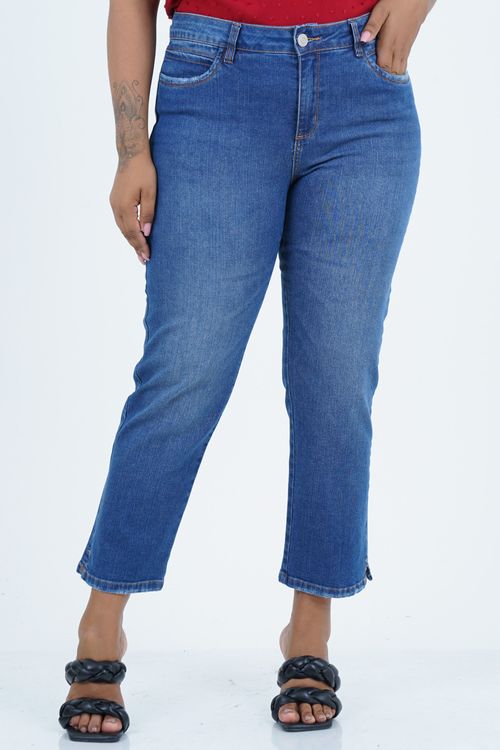 Calça Cropped Plus Size Indivíduo Jeans