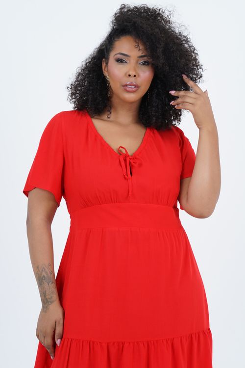 Vestido Plus Size Feminino Midi Colissê