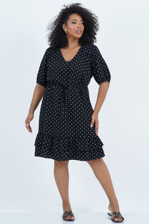 Vestido Plus Size Feminino Médio Babadinho
