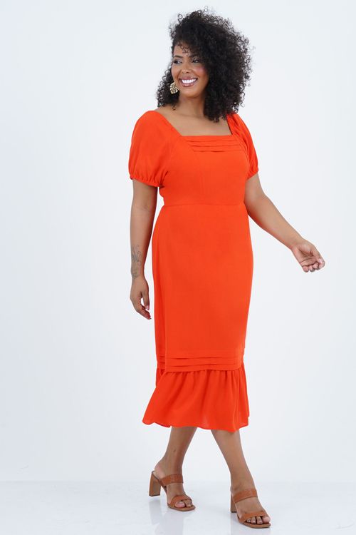 Vestido Plus Size Feminino Midi Musical