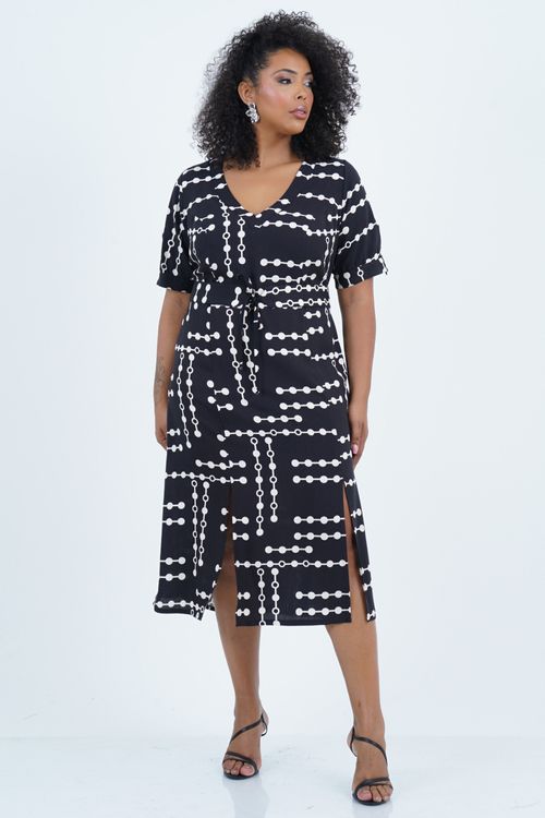 Vestido Plus Size Feminino Midi Power