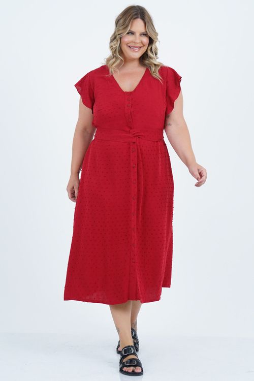 Vestido Plus Size Feminino Midi Cruzado