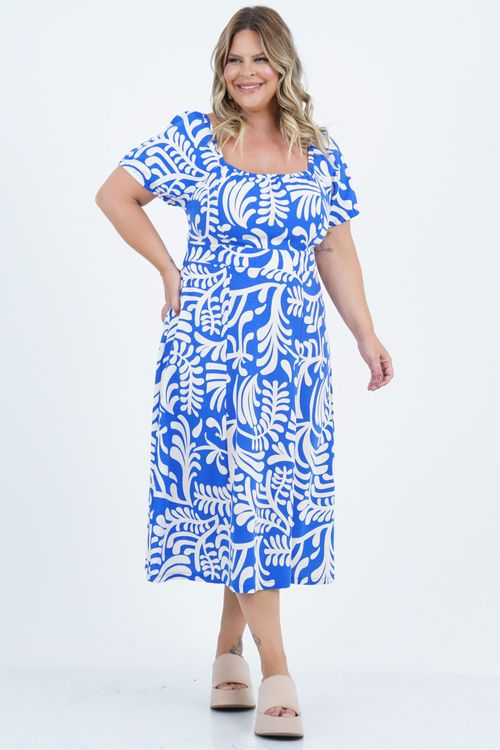Vestido Plus Size Feminino Midi Linho Ensaio
