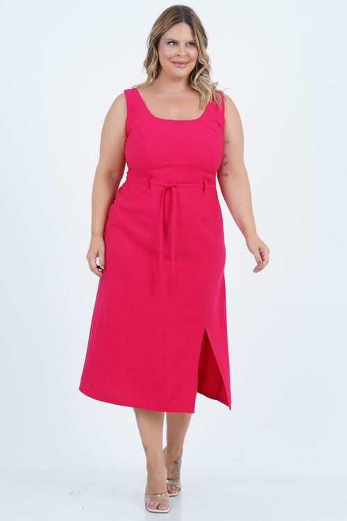Vestido Plus Size Feminino Midi Capricho