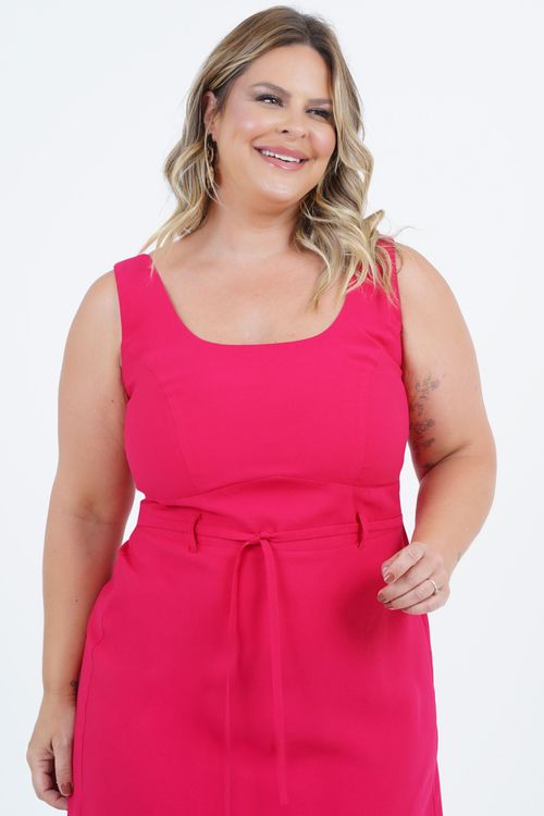 Vestido Plus Size Feminino Midi Capricho