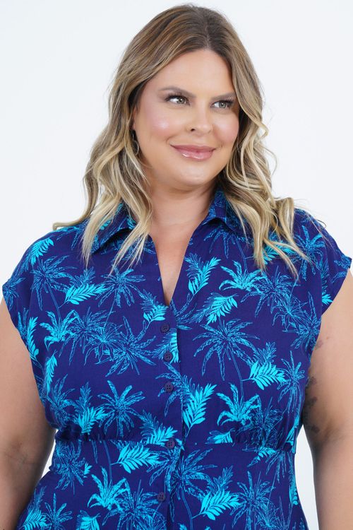 Vestido Plus Size Feminino Midi Color