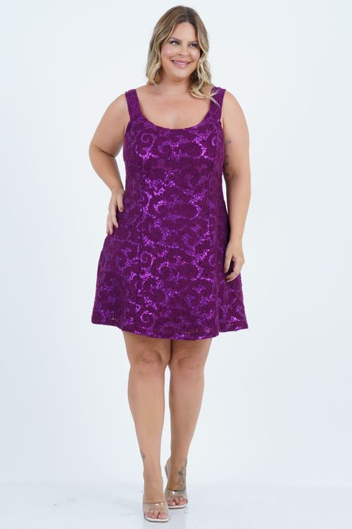 Vestido Plus Size Feminino Curto