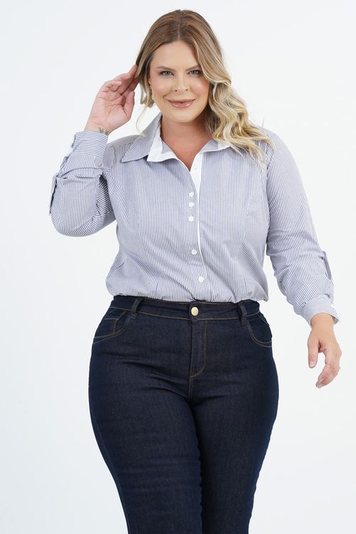 Camisa Plus Size Paz Manga Longa