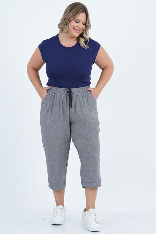 Blusa Plus Size Feminino Manga Curta Sandal