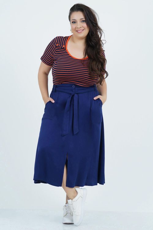 Blusa Plus Size Feminino Manga Curta Colorido