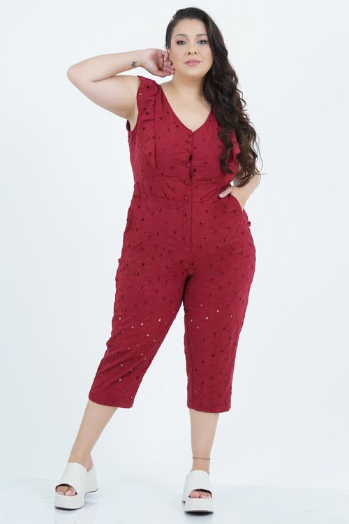 Macacão Plus Size Feminino Laise Champagne