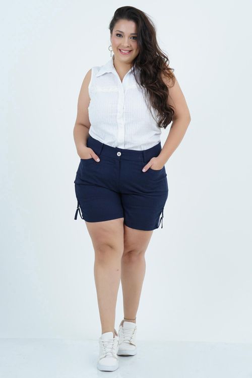 Camisa Plus Size Feminino Marítimo