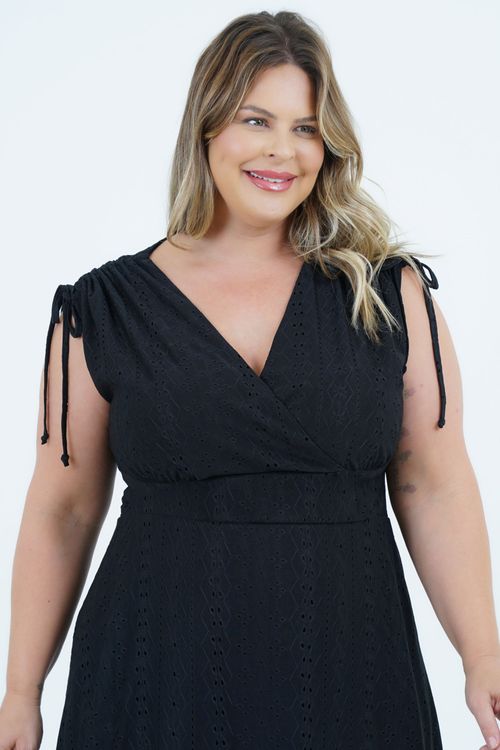 Vestido Plus Size Feminino Midi Laise Summer