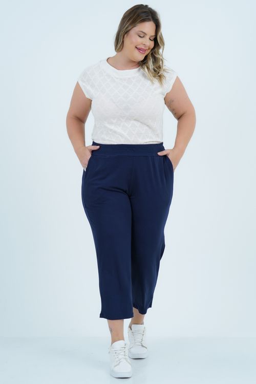 Blusa Plus Size Feminino Manga Curta Artesanal