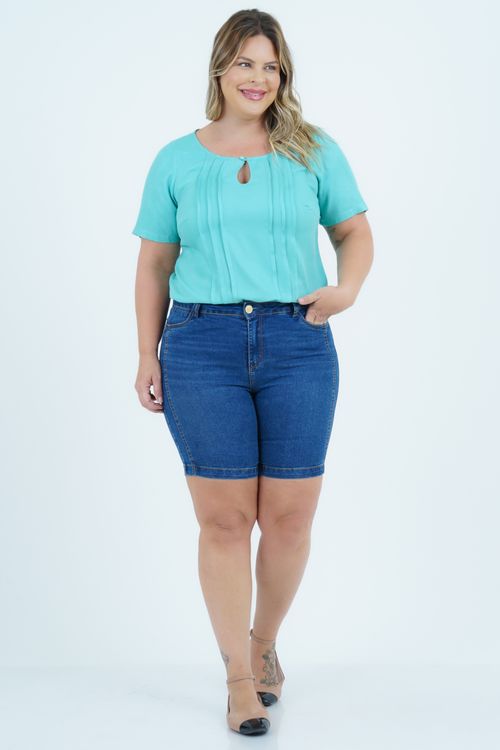 Blusa Plus Size Feminino Manga Curta Revigorar