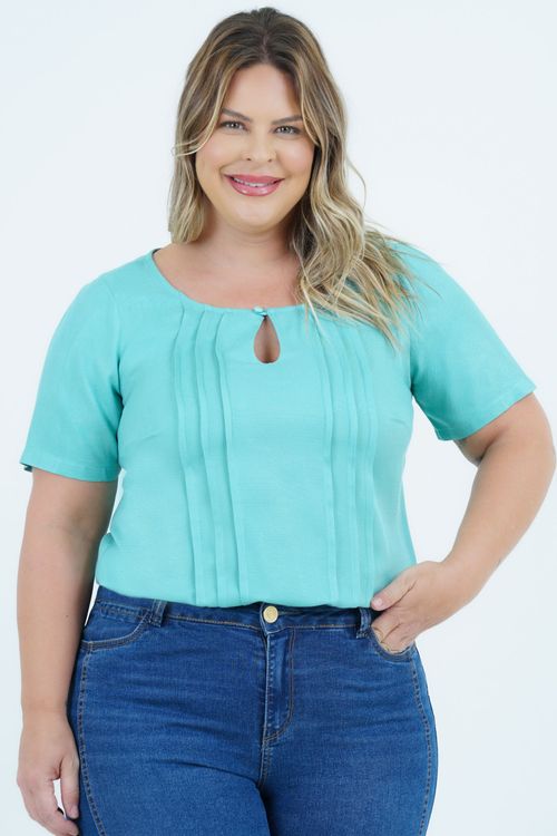 Blusa Plus Size Feminino Manga Curta Revigorar