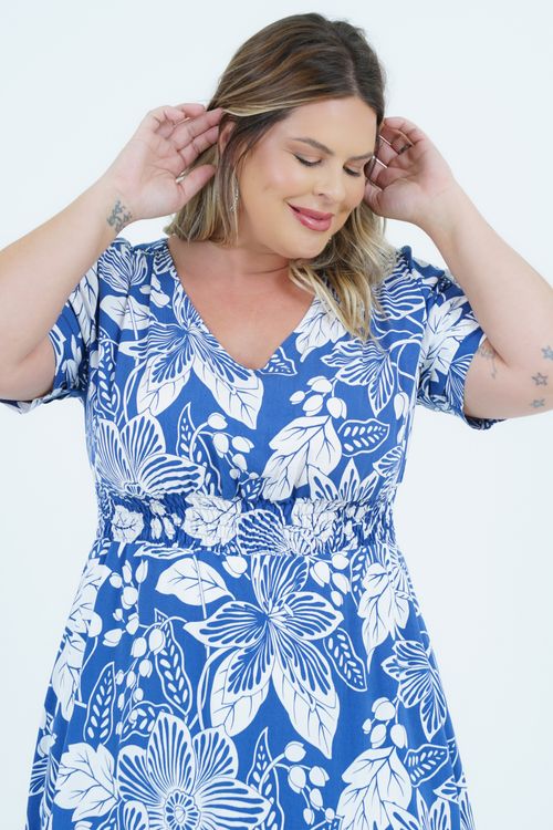 Vestido Plus Size Feminino Suave Médio