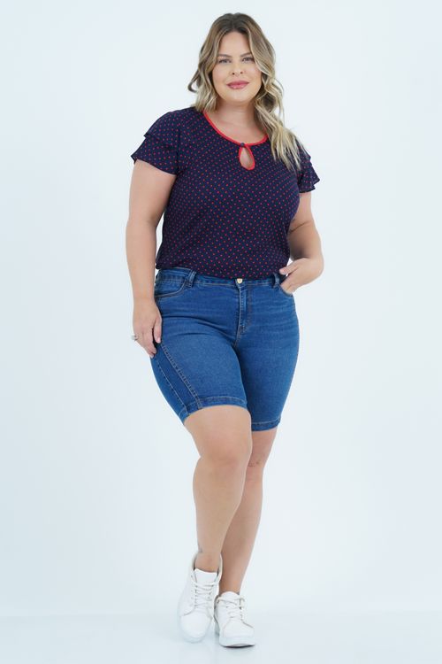 Blusa Plus Size Feminino Manga Curta Cores