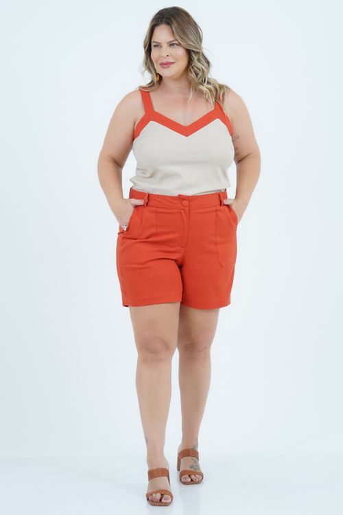 Regata Plus Size Feminino Linho Iluminar