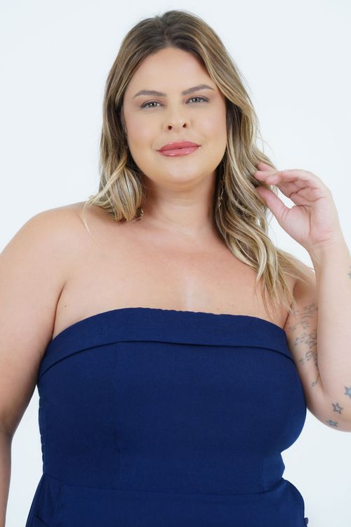 Vestido Plus Size Feminino Midi Linho Fashion