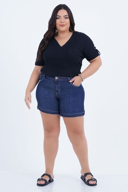 Blusa Plus Size Feminino Manga Curta Evento