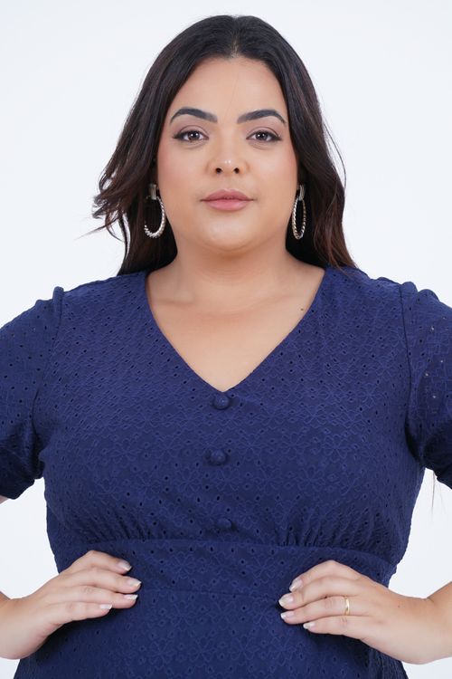 Vestido Plus Size Feminino Médio Laise Doce