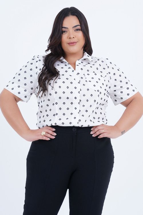 Camisa Plus Size Feminino Manga Curta Neon