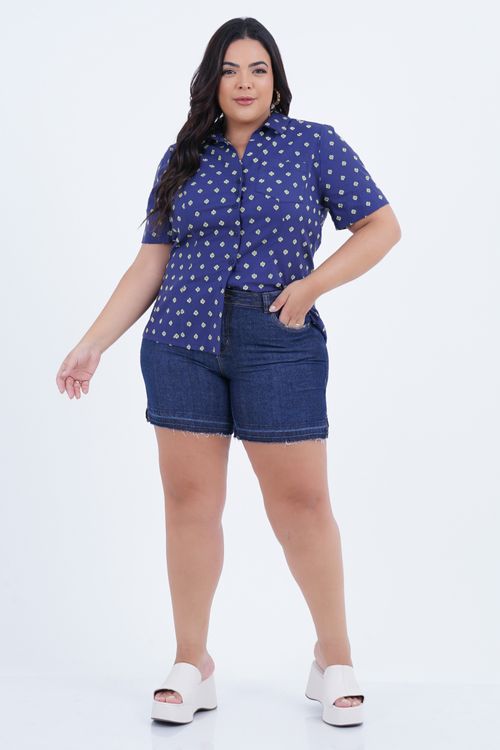 Camisa Plus Size Feminino Manga Curta Neon