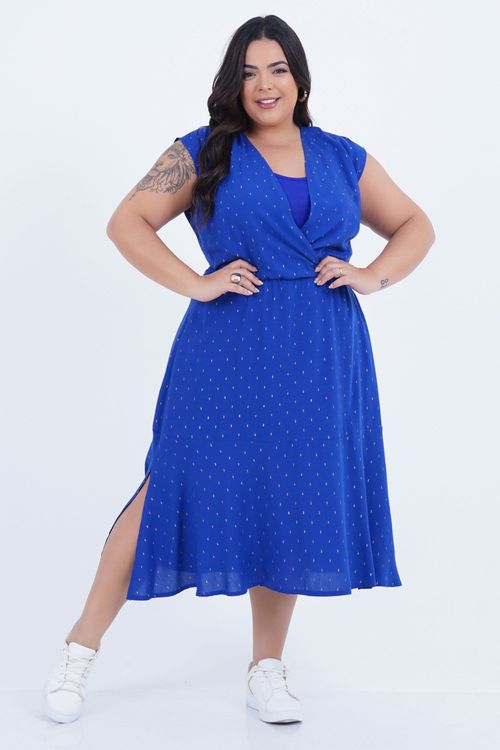 Vestido Plus Size Feminino Midi Perfeição
