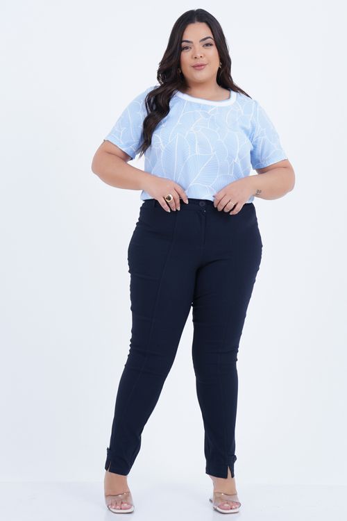 Blusa Plus Size Feminino Singelo Manga Curta